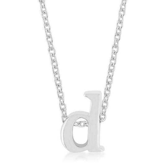 Rhodium Plated Finish Initial D Pendant freeshipping - Higher Class Elegance