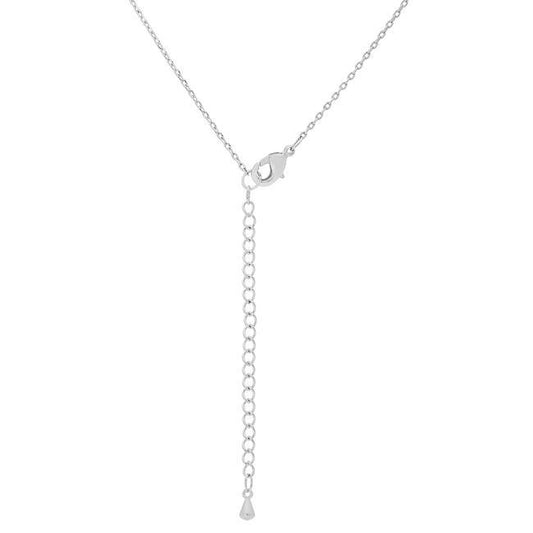 Rhodium Plated Finish Initial I Pendant freeshipping - Higher Class Elegance