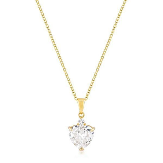 Goldtone Big Heart Pendant freeshipping - Higher Class Elegance