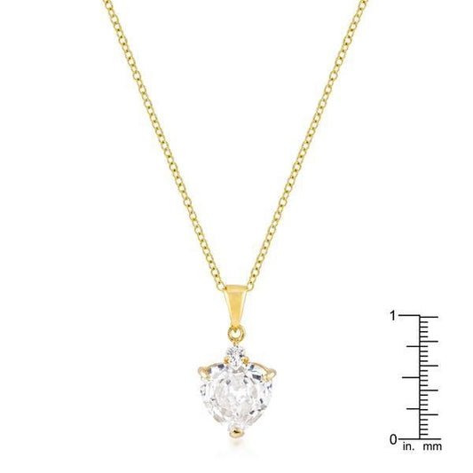 Goldtone Big Heart Pendant freeshipping - Higher Class Elegance