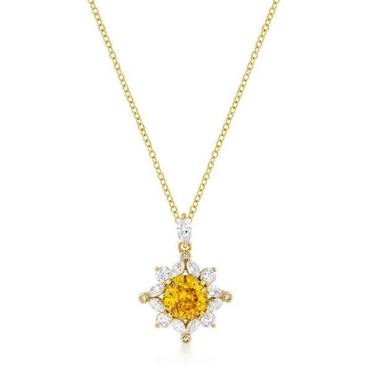 Classic Sun Pendant in Goldtone freeshipping - Higher Class Elegance