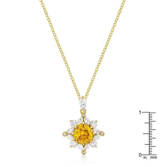 Classic Sun Pendant in Goldtone freeshipping - Higher Class Elegance