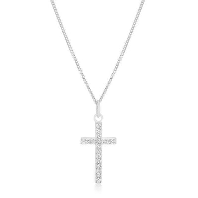 Simple Rhodium Plated Cross Pendant freeshipping - Higher Class Elegance