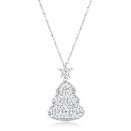 Clear Christmas Tree Drop Necklace freeshipping - Higher Class Elegance