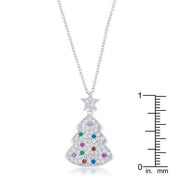 Multicolor Christmas Tree Drop Necklace freeshipping - Higher Class Elegance