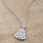 Multicolor Christmas Tree Drop Necklace freeshipping - Higher Class Elegance