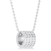 Dreya 1.1ct CZ Rhodium Stainless Steel Necklace freeshipping - Higher Class Elegance