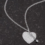 .12 Ct Rhodium Heart and Arrow Pendant with CZ freeshipping - Higher Class Elegance