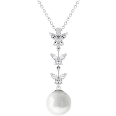Butterfly Pearl Pendant freeshipping - Higher Class Elegance