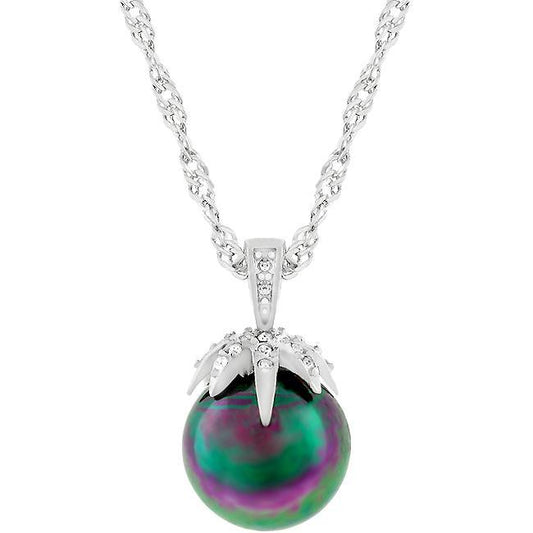 Leafed Tahitian Pearl Pendant freeshipping - Higher Class Elegance