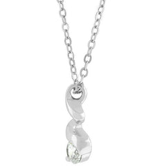 Rhodium Plated Finish Twist Pendant freeshipping - Higher Class Elegance
