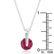 Classic Solitaire Red Cubic Zirconia Pendant freeshipping - Higher Class Elegance