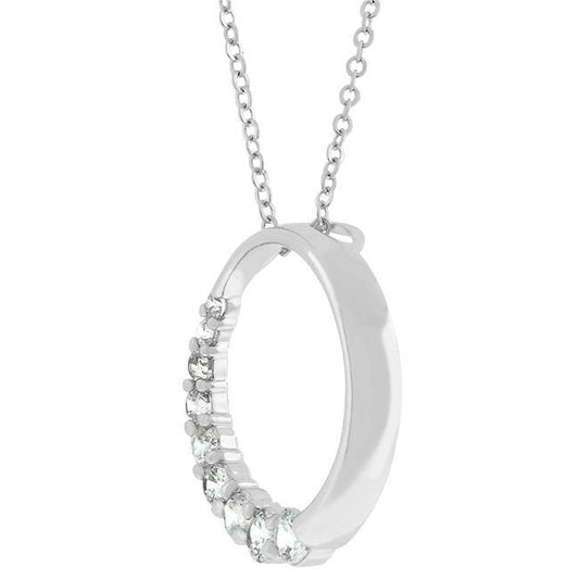 Graduated Cubic Zirconia Circle Pendant freeshipping - Higher Class Elegance