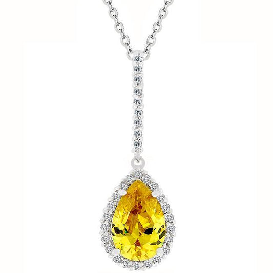 Yellow Tear Drop Pendant freeshipping - Higher Class Elegance