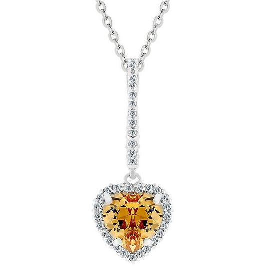 Champagne Heart Drop Pendant freeshipping - Higher Class Elegance