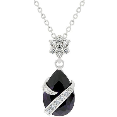 Wrapped Amethyst Purple Cubic Zirconia Pendant freeshipping - Higher Class Elegance
