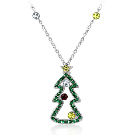 Cubic Zirconia Christmas Pendant freeshipping - Higher Class Elegance