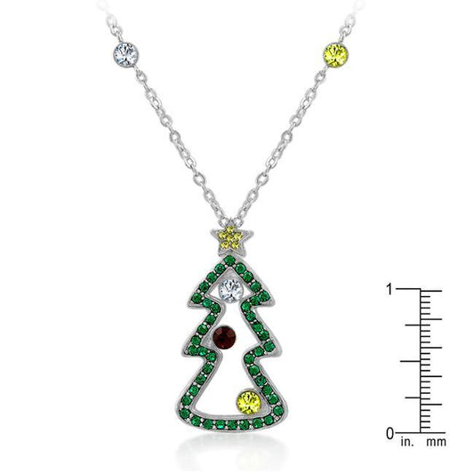 Cubic Zirconia Christmas Pendant freeshipping - Higher Class Elegance