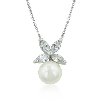 Butterfly White Pearl Pendant freeshipping - Higher Class Elegance