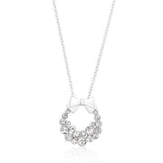 Holiday Wreath Clear Crystal Pendant freeshipping - Higher Class Elegance