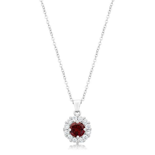 Bella Bridal Pendant in Garnet Red freeshipping - Higher Class Elegance