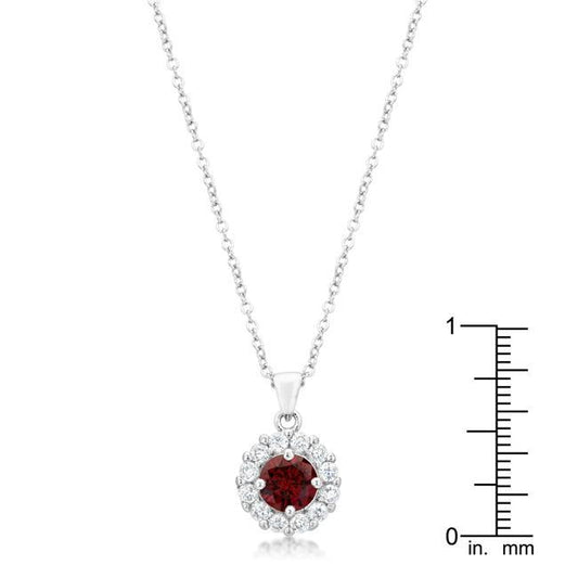 Bella Bridal Pendant in Garnet Red freeshipping - Higher Class Elegance