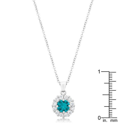 Bella Bridal Pendant in Aqua freeshipping - Higher Class Elegance