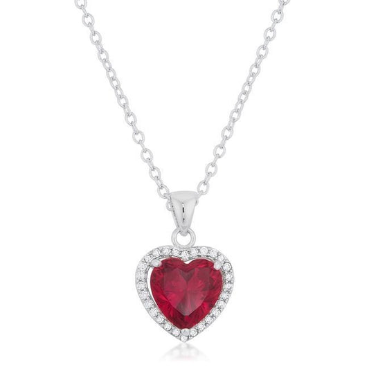Garnet Red Heart Pendant freeshipping - Higher Class Elegance