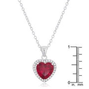 Garnet Red Heart Pendant freeshipping - Higher Class Elegance