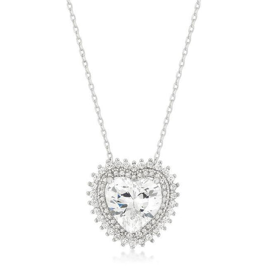 Halo Heart Pendant freeshipping - Higher Class Elegance