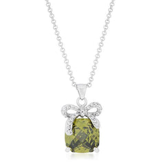 Olivine Pendant with Bow freeshipping - Higher Class Elegance