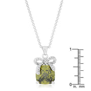Olivine Pendant with Bow freeshipping - Higher Class Elegance