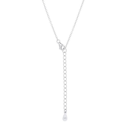 Classic Mystic Cubic Zirconia Sterling Silver Drop Necklace freeshipping - Higher Class Elegance