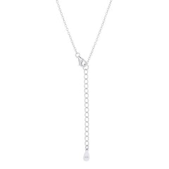 Classic Mystic Cubic Zirconia Rhodium Drop Necklace freeshipping - Higher Class Elegance