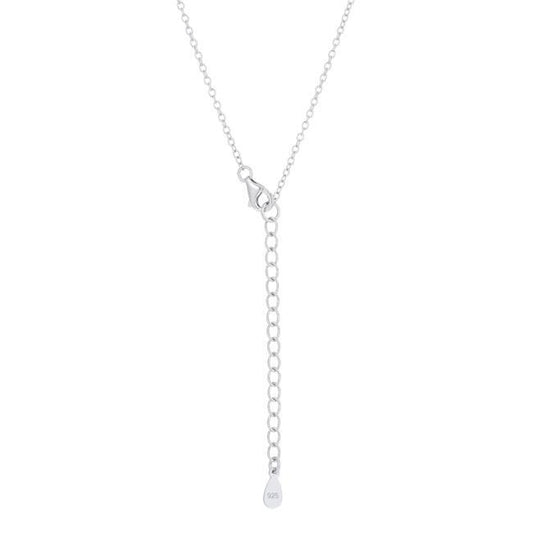 Classic Sapphire Cubic Zirconia Sterling Silver Drop Necklace freeshipping - Higher Class Elegance