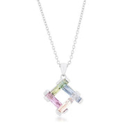 Myra Necklace 10ct Multicolor Rhodium Necklace freeshipping - Higher Class Elegance