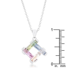 Myra Necklace 10ct Multicolor Rhodium Necklace freeshipping - Higher Class Elegance