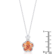 Beautiful Floral Cut Champagne CZ Pendant freeshipping - Higher Class Elegance
