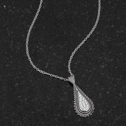 .37 Ct Tear Drop Rhodium Pendant Necklace with CZ freeshipping - Higher Class Elegance