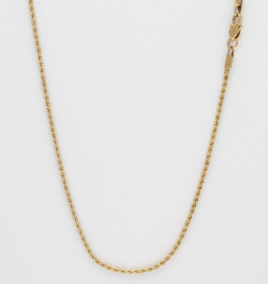 1mm Soldered Rope Chain Gold or Rhodium Plated - Higher Class Elegance