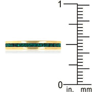 Stylish Stackables Eternity Green Crystal Ring freeshipping - Higher Class Elegance