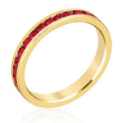 Stylish Stackables Ruby Red Gold Ring freeshipping - Higher Class Elegance