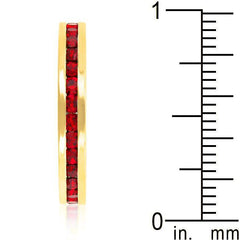 Stylish Stackables Ruby Red Gold Ring freeshipping - Higher Class Elegance