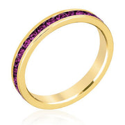 Stylish Stackables with Purple Crystal Ring freeshipping - Higher Class Elegance