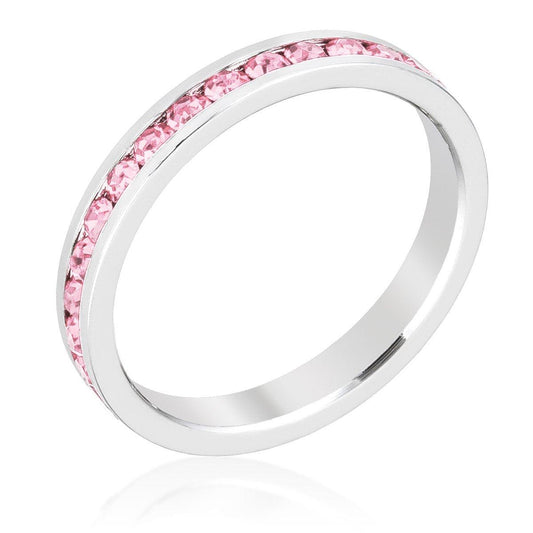 Stylish Stackables Pink Crystal Ring freeshipping - Higher Class Elegance