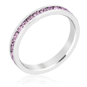 Stylish Stackables with Lavender Crystal Ring freeshipping - Higher Class Elegance
