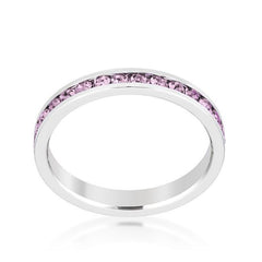 Stylish Stackables with Lavender Crystal Ring freeshipping - Higher Class Elegance