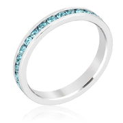 Stylish Stackables Aquamarine Crystal Ring freeshipping - Higher Class Elegance