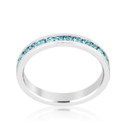 Stylish Stackables Aquamarine Crystal Ring freeshipping - Higher Class Elegance