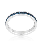 Stylish Stackables with Montana Blue Crystal Ring freeshipping - Higher Class Elegance
